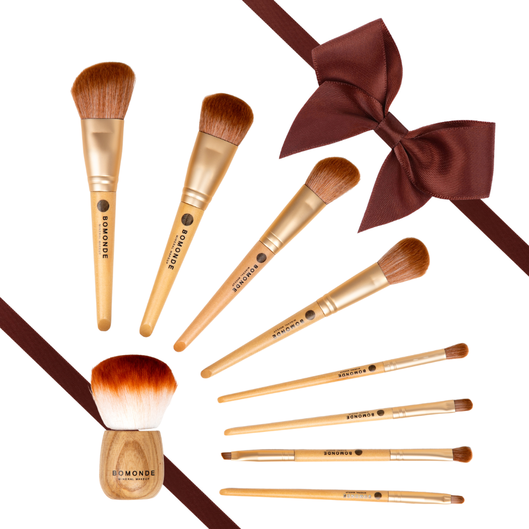 Christmas 9-Piece Vegan Brush Set | Eco-Luxury, Cruelty-Free Makeup Collection-0