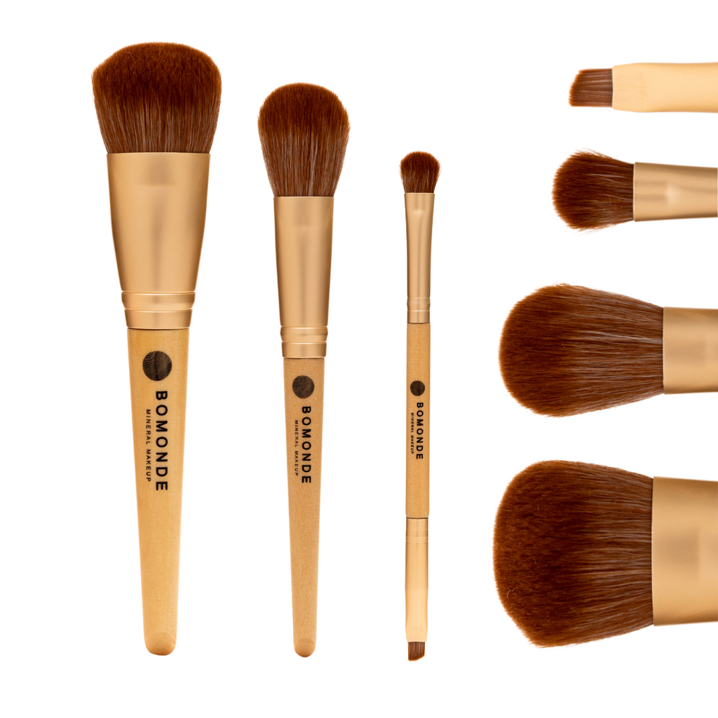 3-Piece Vegan Makeup Brush Set | Powder & Eyes Essentials-0
